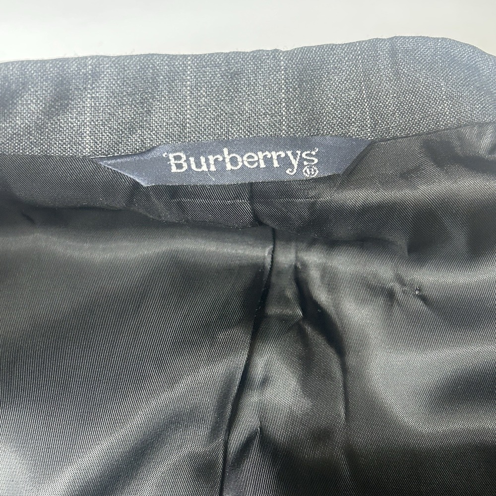 Vintage Burberrys Patrick James Charcoal Pinstripe Wool Suit Jacket Blazer 42L - Picture 10 of 16